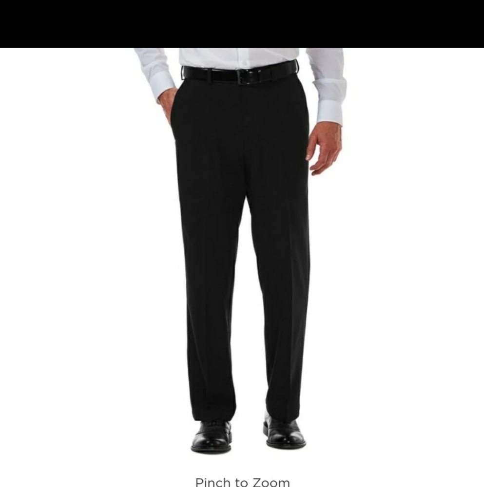Haggar 44/32 Classic Fit Pants Flat Front